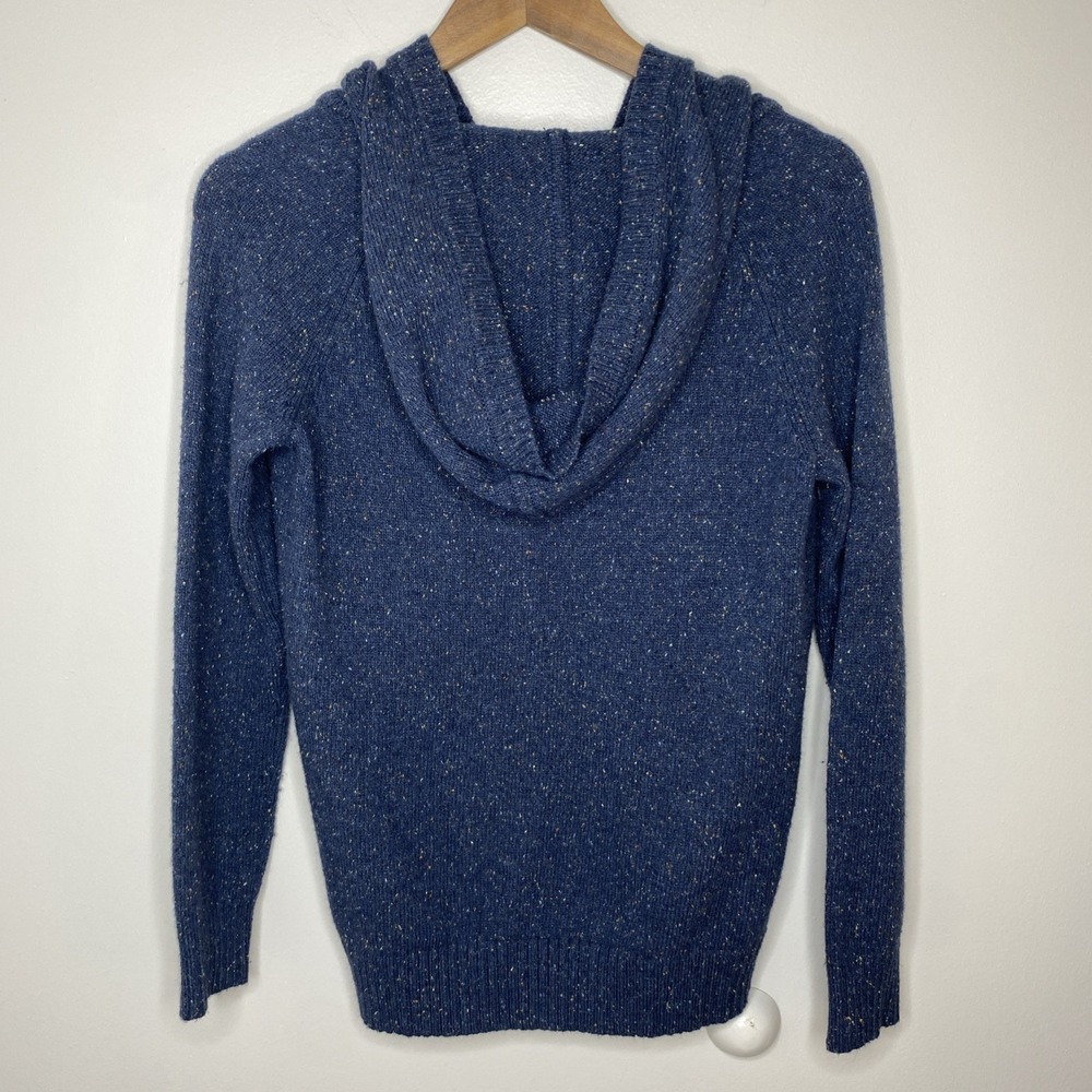 PATAGONIA Off Country Hoodie Sweater Women Size XS Blue Speckle Kangaroo Pocket - Picture 2 of 7
